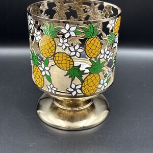 Bath & Body Works PINEAPPLE & PLUMERIA 3-Wick Pedestal Candle Holder NEW